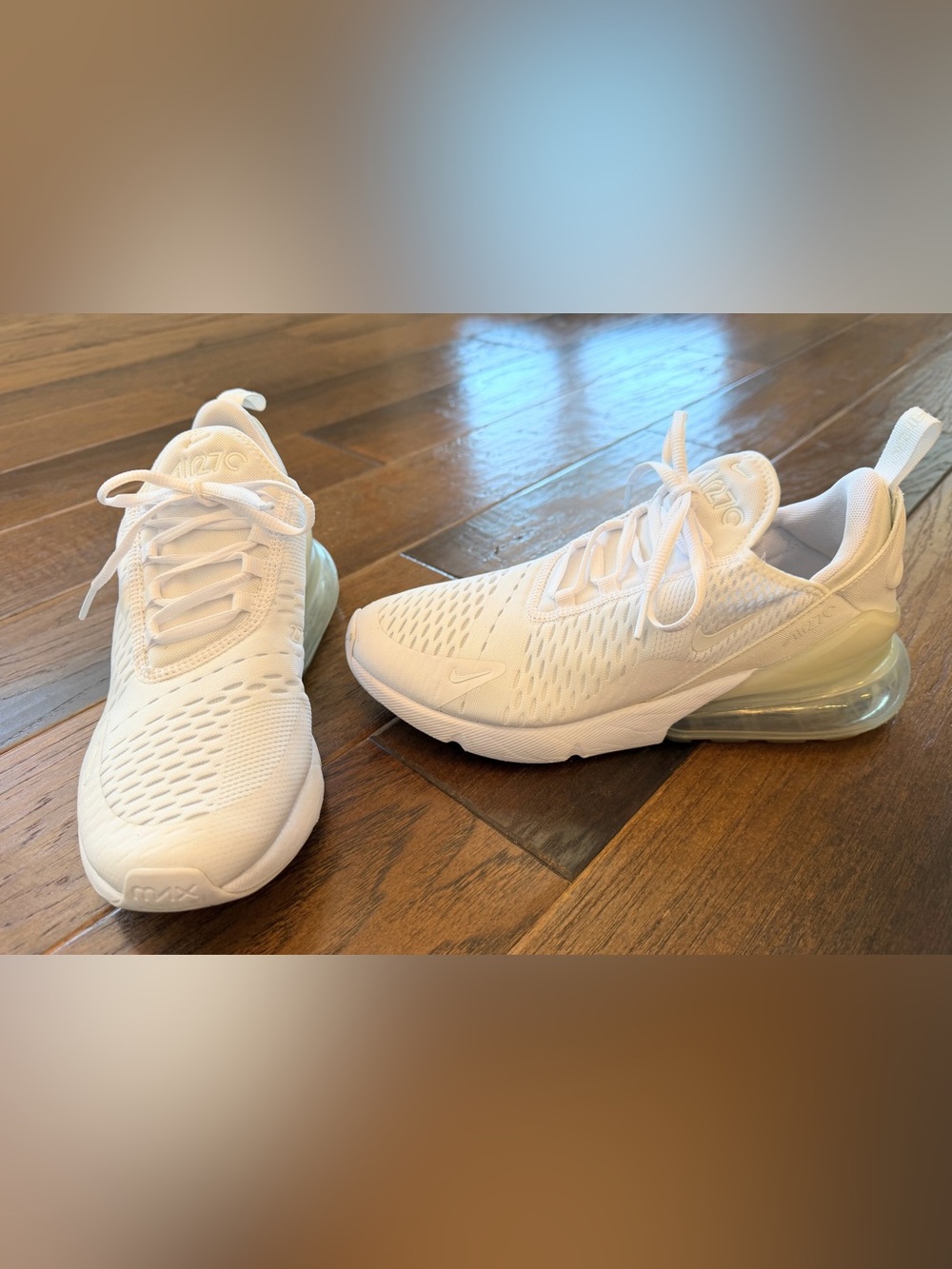 Nike Women's White Air Max 270 React Sneakers
